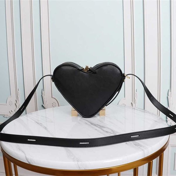 

bag showecomfort01 2022letter heart bag ladies shoulder bag classic m45419 heart-shaped made leather of canvas 3 colors embossed size 22