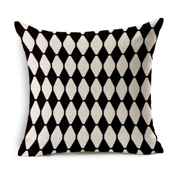 

45*45 cm simple art black and white home decor cotton pillow 18"