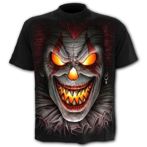 

men's t-shirts 2021 3d t-shirt horror skull summer printing interesting street style top, White;black