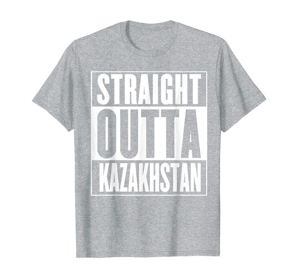 

straight outta kazakhstan t-shirt, White;black
