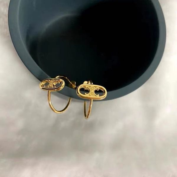 

celi's arc de earrings with cool style and versatile earrings, Golden;silver