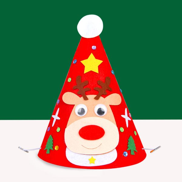 Cappello di Natale Pacchetto di materiale fatto a mano per bambini fai-da-te Giocattoli educativi Scuola materna Regali di Natale creativi Decorayion