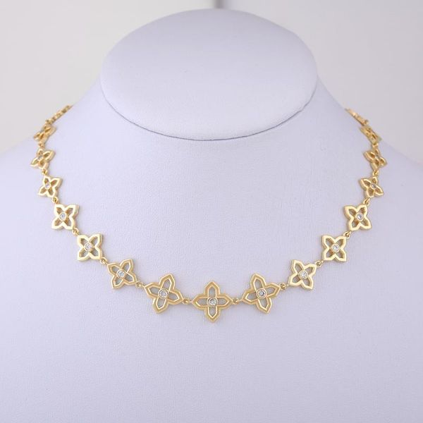 

chokers oyb korean style four-leaf clover necklace three-piece set female golden collars ,clover short jewelry, Golden;silver