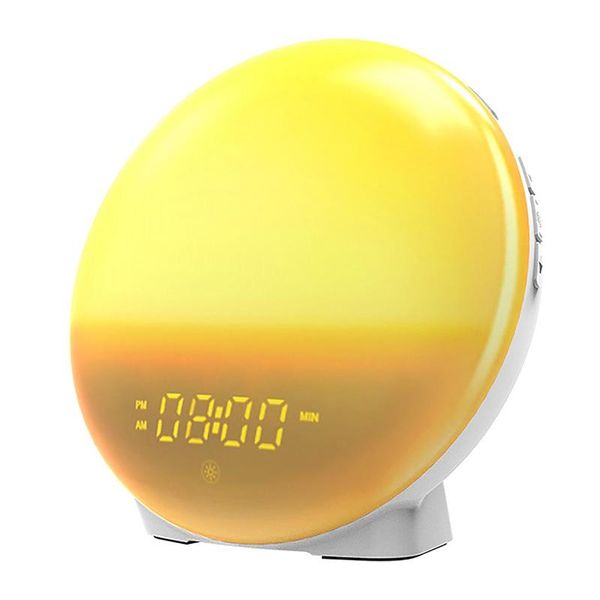 

other clocks & accessories led colorful wake-up light alarm clock sunrise and sunset fm radio bedroom charging atmosphere night
