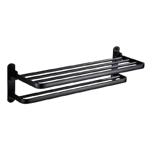 

towel racks bathroom bath rack with double bar wall mount shelf rustproof stainless steel brushed finish