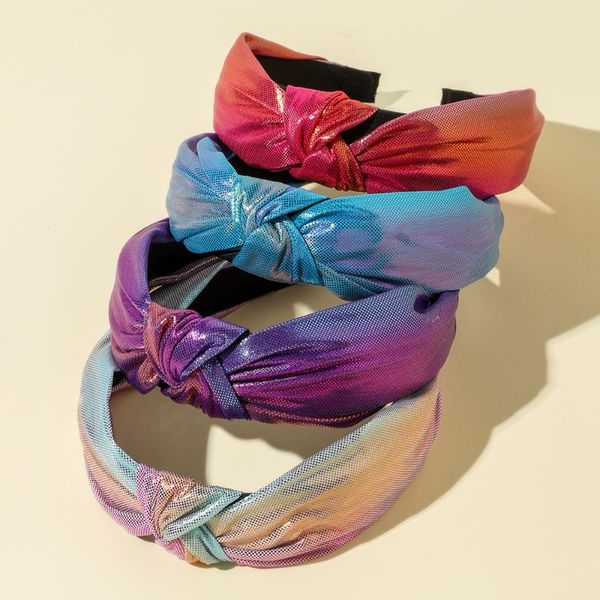 

hair accessories 4pcs/1pcs fashion not solid color pu headband glitter colorful laser stylish for girl high quality