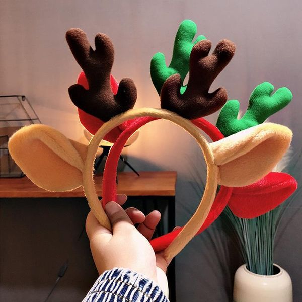 

hair accessories merry christmas reindeer antler hoop kids headband headwear for girls hairbands xmas, Slivery;white