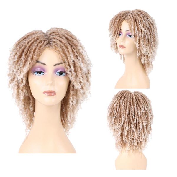 

synthetic wigs natifah dreadlock wig short curly soft for black women 6 inch ombre twist hair afro