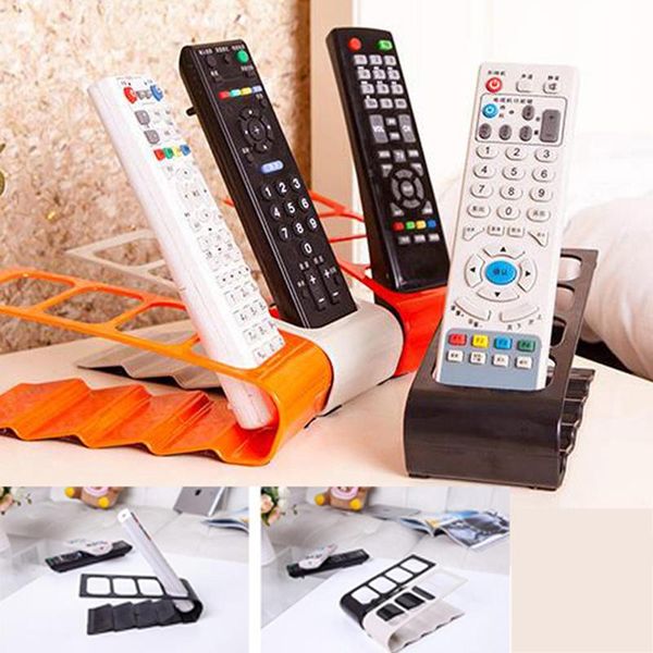 

hooks & rails deskbracket tv/dvd/vcr remote control organizer 4 grids frame storage rack mobile phone holder stand wrought iron case she