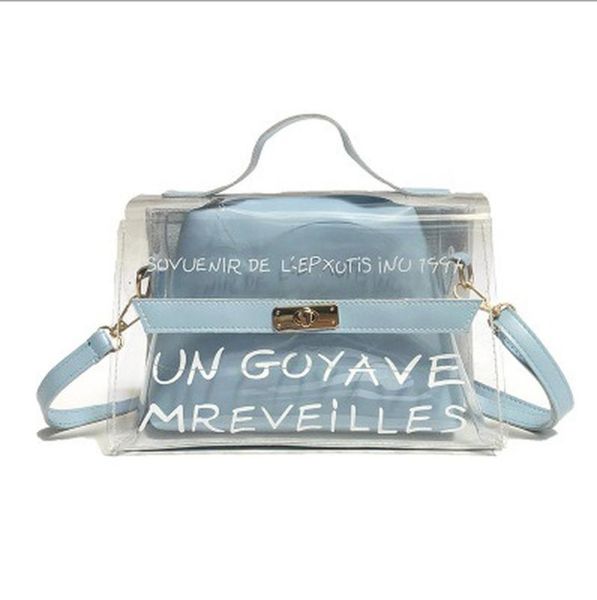 

storage bags fashion transparent pvc bag simple style shoulder crossbody handbag women stylish for party dating travel