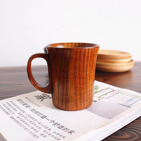 

mugs solid jujube mug wooden coffee beer wood cup handmade tea with handle a1