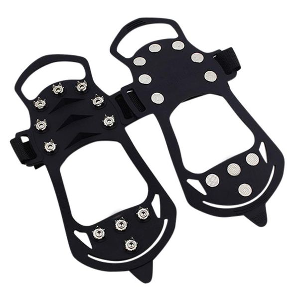 

cords, slings and webbing 11 teeth ice gripper spike shoes non-slip snow cleats boots cover step spikes grips crampons for hiking clim
