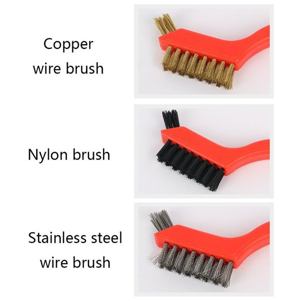 

professional hand tool sets 157a 3 pcs rust brush cleaning for coffee grinder engine kitchen mechanical equipment stainless nylon brass
