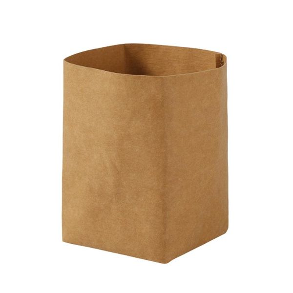 

storage bags 1pc kraft paper gift packaging bag water-proof simple shopping (khaki)