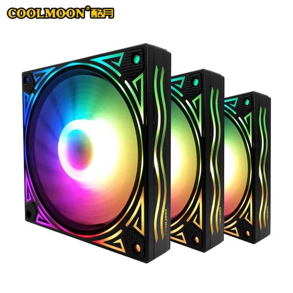

120mm huge waves rgb fan ripple 5v a-rgb chassis quiet aura sync kit control water cooler custom for mod fans & coolings