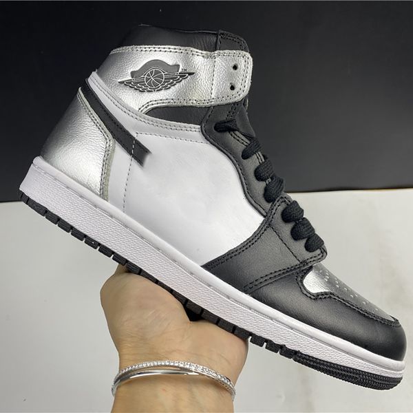 

special edition jumpman 1 og wmns silver toe basketball shoes mens womens trainers sports sneakers runners with box