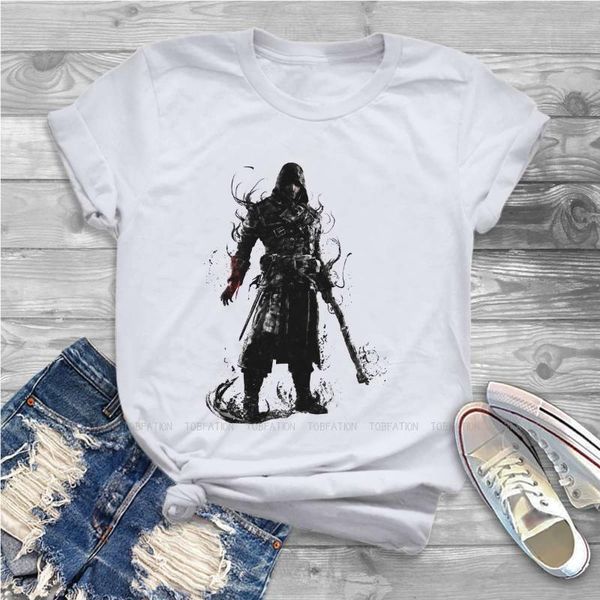 

women's t-shirt essential women shirts assassins creed action adventure game plus size goth vintage female top, White