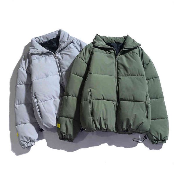 

jacket men's 2021 new cotton-padded winter thick and warm solid color down, Black