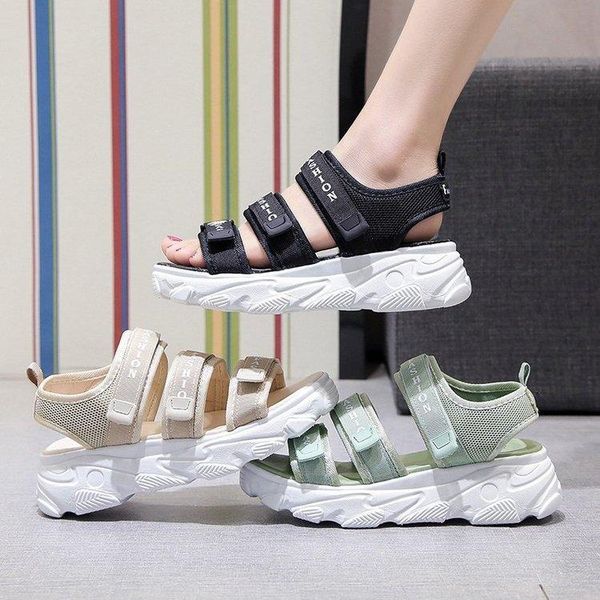 

sandals 2021 summer breathable wedge sandals, fashion, Black