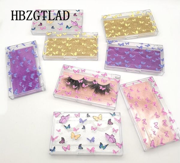 

wholesale 10/30/50 pcs butterfly print false lash boxes packaging fahion empty eyelash rectangle box mink lashes case1