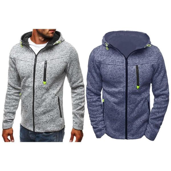 

men's hoodies & sweatshirts 2pcs jacquard hoodie fleece cardigan hooded coat men's zipper hoody sweatshirt 4xl blue & light gra, Black