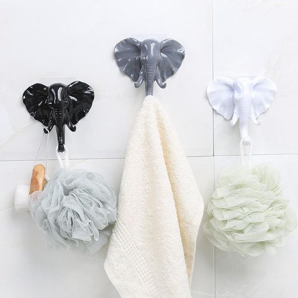 

hooks & rails wall door hook elephant head hanger bag keys hanging clothes hat towel scarf sticky holder self adhesive vintage deer rack