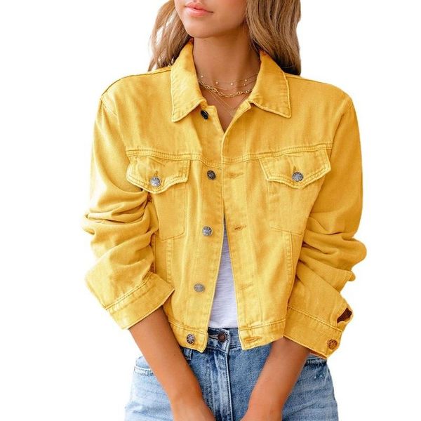 

women's jackets fashion cowboy basic coats women casaco feminino blue jean jacket outerwear casual female denim woman clothes, Black;brown