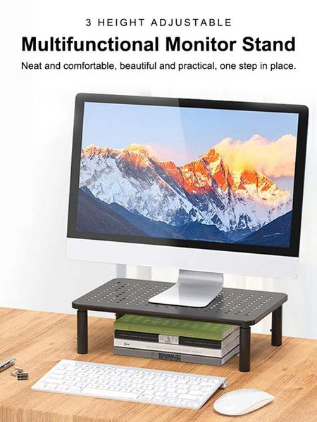 

monitor stand riser 3 height adjustable computer lapholder cooling pads