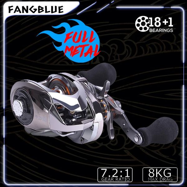 

all metal baitcasting reel high speed 7.2:1 gear ratio 18+1bb freshwater saltwater magnetic brake system ultralight fishing reels