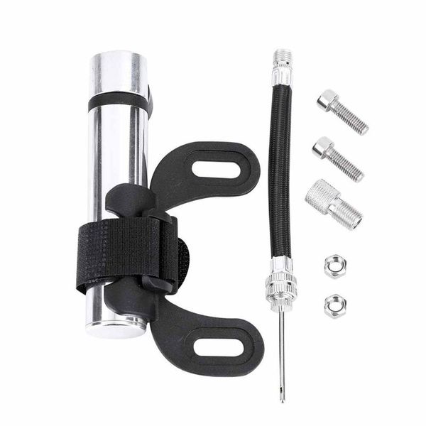 

bike pumps mini portable bicycle pump, aluminum alloy basketball football pump