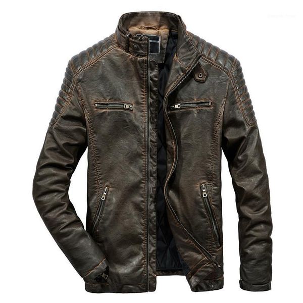 

fashion slim fit male casual coats brand clothing men leather jackets autumn winter pu jacket motorcycle coat men's fur & faux, Black