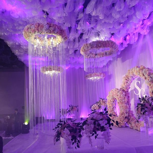

events and wedding decoration materials mandap backdrop stage (polyester (polyester) curtain) party