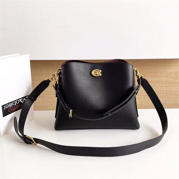 

2021 new head leather underarm women's bag fashion versatile large capacity double shoulder with single shoulder slung bucket bag cross