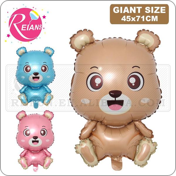 

party decoration cute bear aluminium foil baby shower boy girl balloon wedding gift animal kids happy 100 days birthday toy