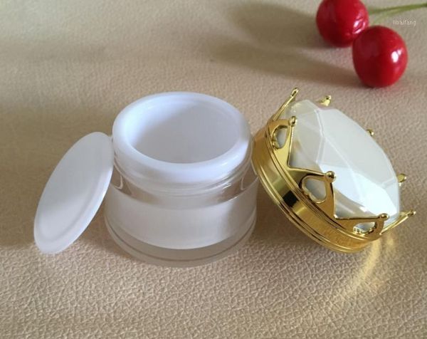 

storage bottles & jars 5g/10g/15g/20g crown jar empty cosmetic eye cream lip oil acrylic bottle refillable lotion sample pack containers sn4