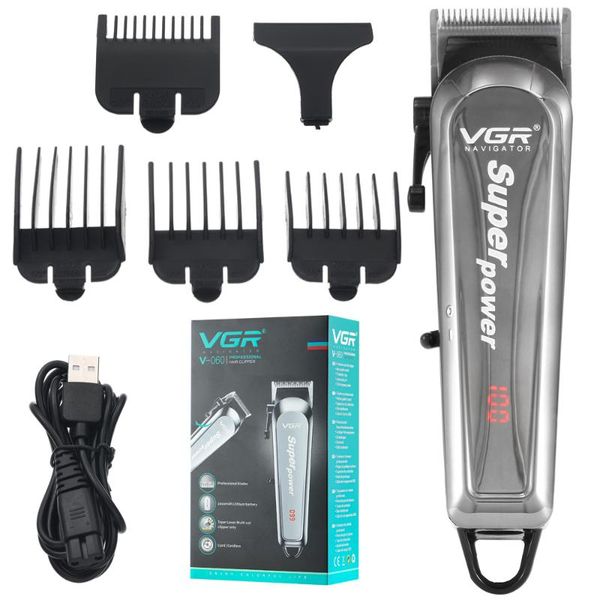 

hair clippers vgr brand 2000mah professional clipper with fade blade stagger-teeth cutting machine lcd power display trimmer
