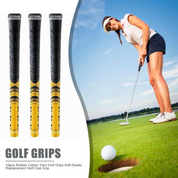 

club grips elastic soft golf grip rubber wear-resistant natural cotton yarn pole anti-aging accessories