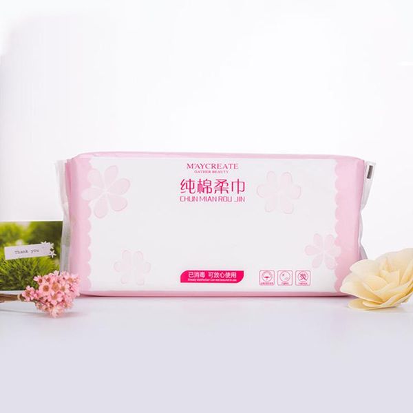 

80pcs disposable cotton cleansing towel portable facial cosmetic wet wipes makeup remover