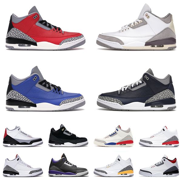 

men jumpman 3s basketball shoes cool grey royal cement unc fire red international flight tinker hall of fame purple mens sports sneaker