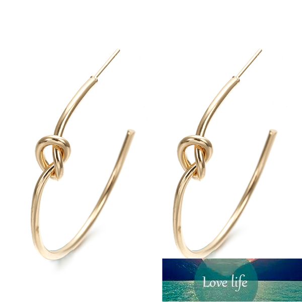 

unik diikat hoop anting-anting untuk wanita sederhana lucu bulat perhiasan hadiah, Golden;silver
