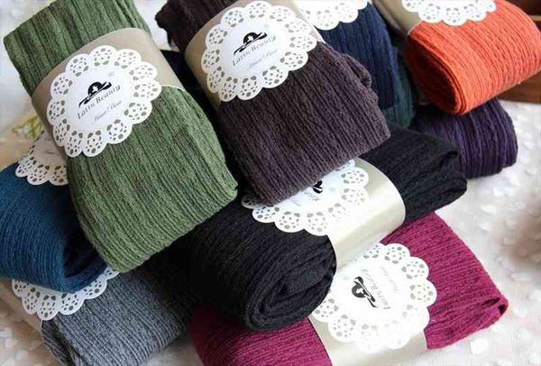 

winter warm leggings womens skinny slim stretch knitted thick jeggings solid bottom pants, Black