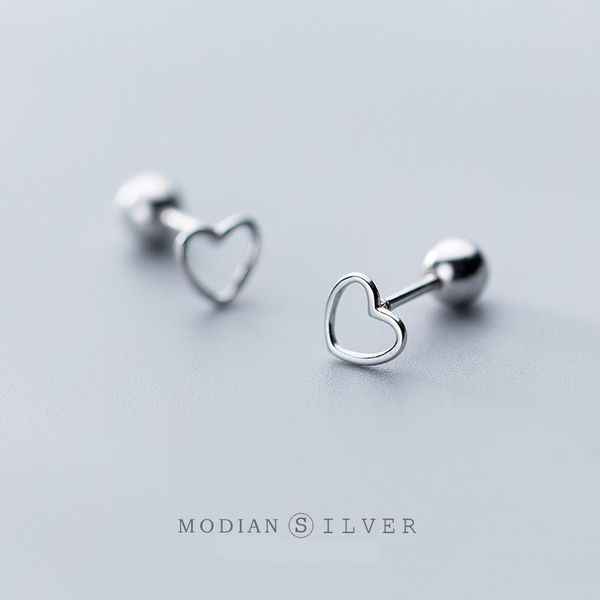 

hollow simple heart classic earrings fashion mini for women stud, Golden;silver