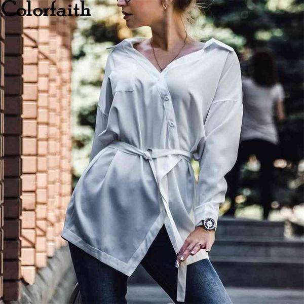 

women long blouses spring summer asymmetric buttons ladies elegant fitted waist retro fashion shirt bl3032 210427, White
