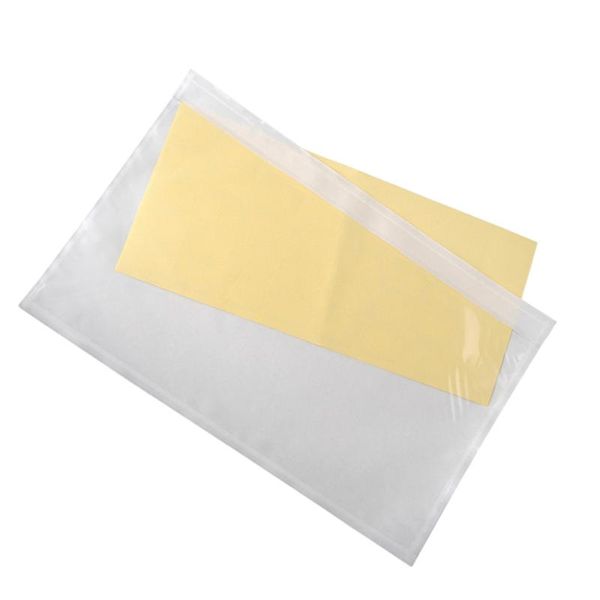 

gift wrap 100pcs self-adhesive packing list envelopes transparent pouches for invoice label (15x18cm)