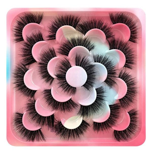 

false eyelashes 10 pairs of long thick fake natural look handmade reusable comfortable fak