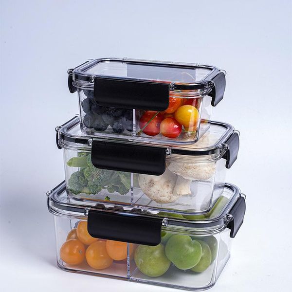 

dinnerware sets lunch box with compartment plastic pp+tpe bento for kids school container leak-proof fruit transparent