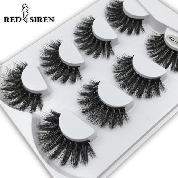 

siren 4 pairs natural false eyelashes fake lashes long makeup 3d mink eyelash extension for beauty1