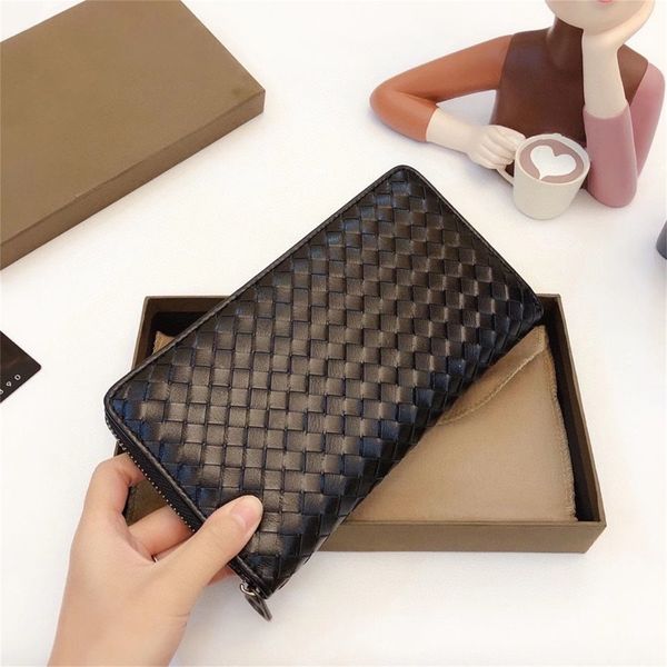 

2021 new men's clutch bag high-end imported suede material classic woven style stylish temperament versatile men's must-have size, Red;black