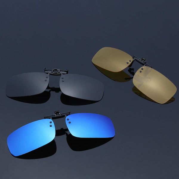

outdoor eyewear 1pcs polarized clip on sunglasses men women near-sighted driving night uv400 cycling fishing glasses