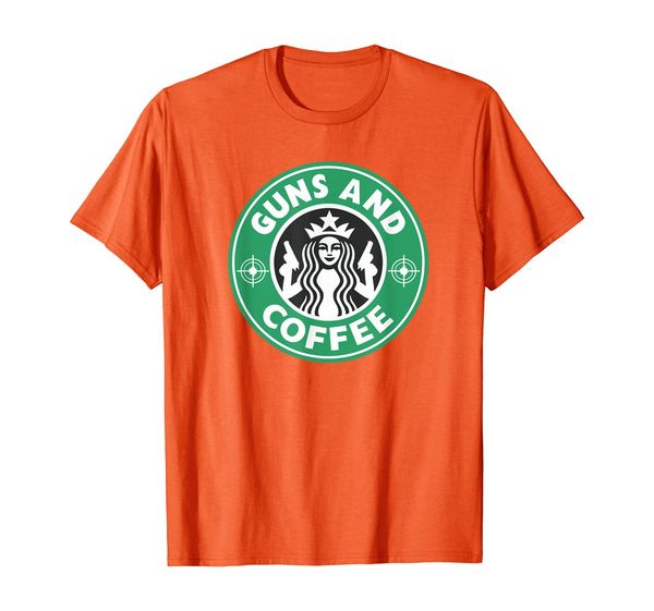 

guns and coffee - guns ammo america clothing co. t-shirt, White;black